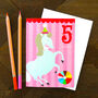 Horse 5th Birthday Card, thumbnail 1 of 5