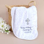 Personalised White Rose Christening Blanket, thumbnail 3 of 7