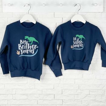 Dinosaur Matching Sibling Sweatshirt Set, 2 of 2