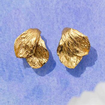 Yellow Gold Vermeil, Terra Statement Earrings, 2 of 5