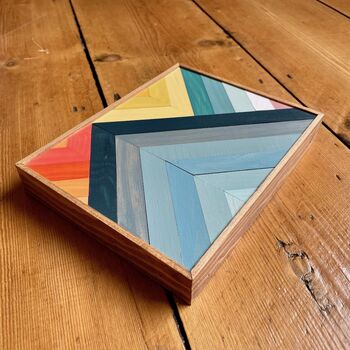 Abstract Colourful Wooden Mountain Mosaic, 4 of 12