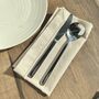 Cream Cotton Napkins • Set Of Six, thumbnail 3 of 4