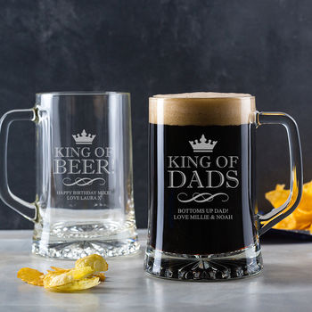Personalised Tankard Pint Glass For Dad, 4 of 4