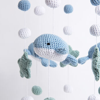 Whale And Starfish Baby Mobile Easy Crochet Kit, 3 of 7