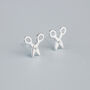 Sterling Silver Scissor Stud Earrings, thumbnail 3 of 6