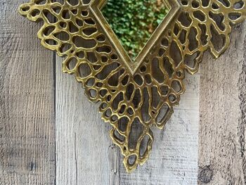 Coral Inspired Gold Diamond Wall Mirror Home Decor Gift, 9 of 9
