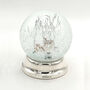 Personalised Sterling Silver Winter Scene Snow Globe, thumbnail 3 of 6