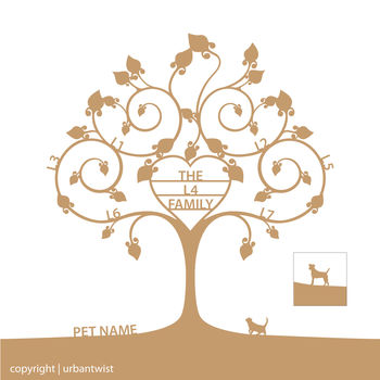 Personalised Mini Heart Family Tree Papercut, 4 of 7