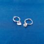 Heart Earrings, 925 Sterling Silver Hoops, thumbnail 3 of 8