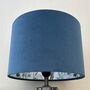 Abigail Aegean Blue Velvet Double Sided Flower Lampshade, thumbnail 5 of 9