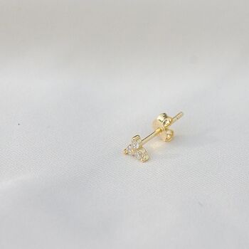 Gold Chain Earrings, Stud Earring, Free Personalisation, 5 of 7