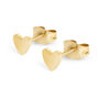 Little Heart Earrings, 18k Gold Or Silver Plated, thumbnail 4 of 6