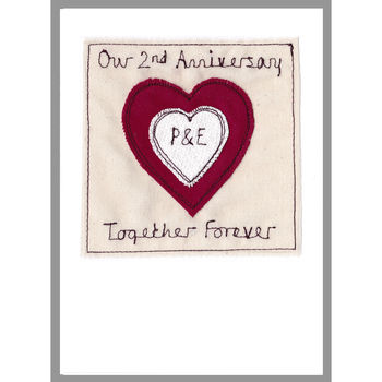 Personalised Couples Initials Wedding Anniversary Card, 2 of 12