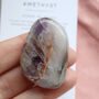 Amethyst Smoothstone With Pouch | Crystal Gift, thumbnail 2 of 8
