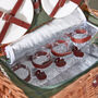 Four Person Green Tweed Chest Picnic Hamper, thumbnail 4 of 6