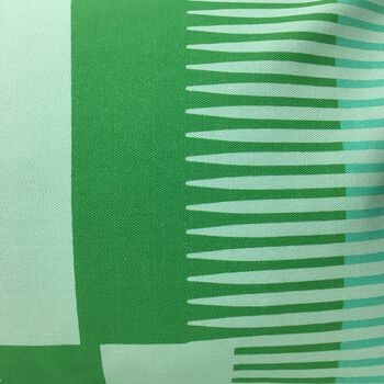 Combed Stripe Cushion, Mint, Pistachio + Emerald, 3 of 5