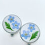 Cufflinks Real Forget Me Not Hand Made 16mm, thumbnail 4 of 10