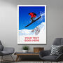 Personalised Skier Jumping Print, thumbnail 3 of 7