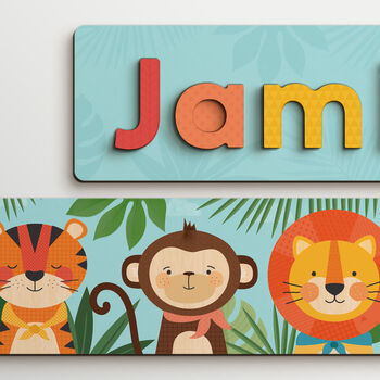 Personalised Wild Things Wooden Name Puzzle, 2 of 6