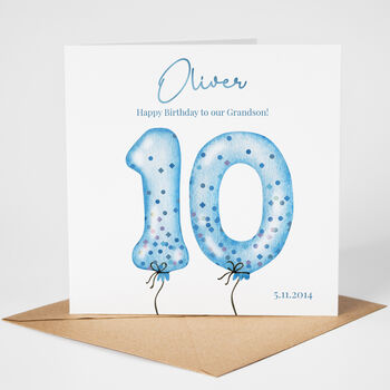 Personalised 10th Birthday Card, 2 of 4