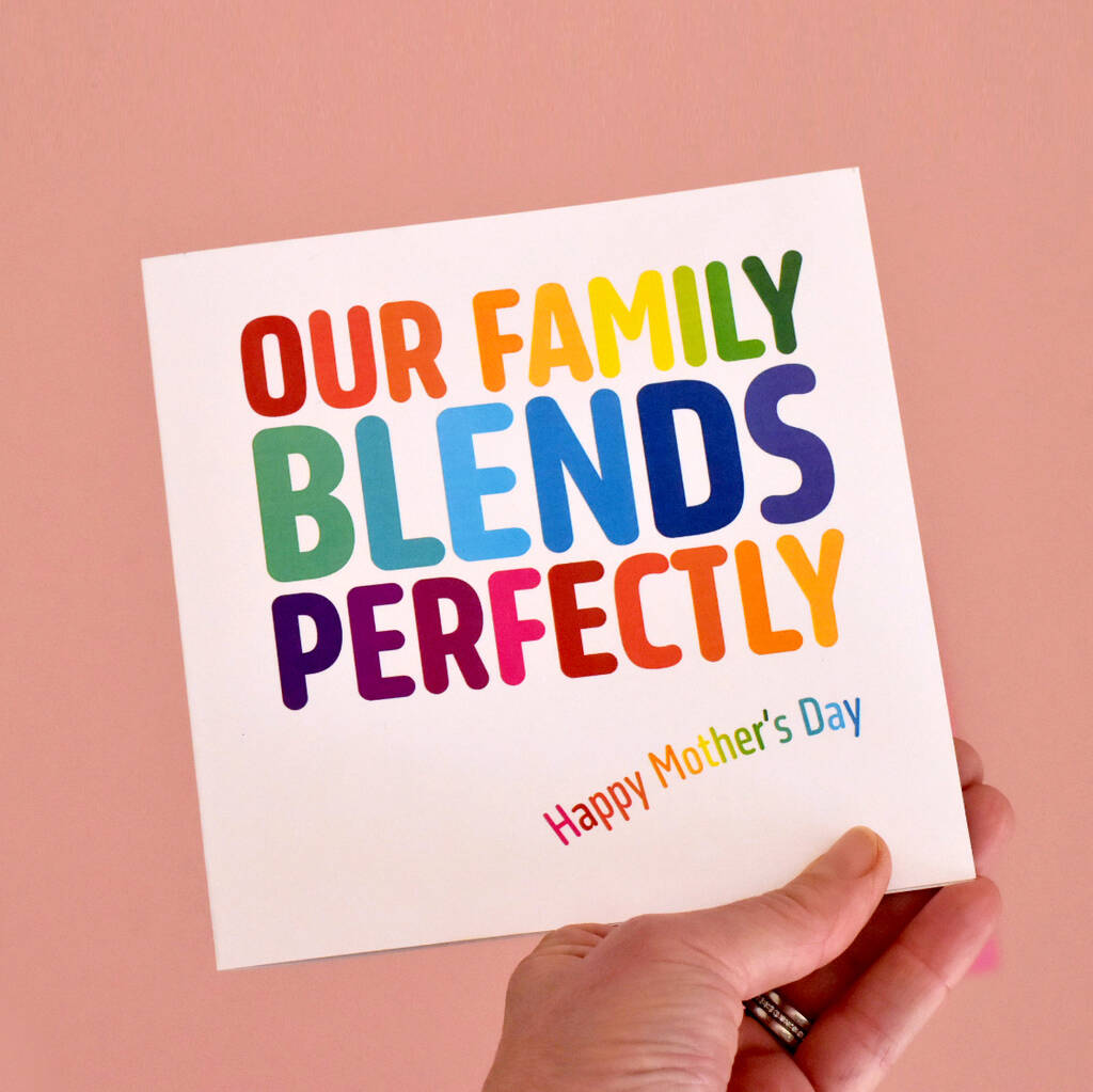Our Family Blends Perfectly Mother's Day Card, 1 of 2