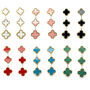 Three Clover Earrings In Rainbow Of Colours, thumbnail 1 of 12