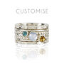 Personalised Birthstone Ethereal Galaxy Spinning Ring, thumbnail 1 of 12