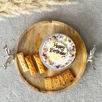 Wooden Serving Platter Cake Stand Birthday Gift For Her, 4 of 9