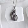 Large Cat Charm Necklace Gift 925, thumbnail 7 of 8