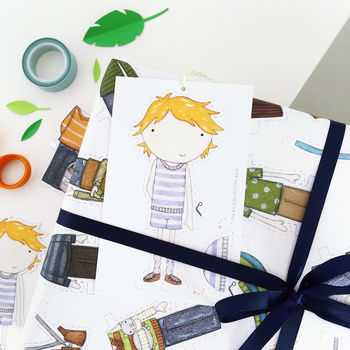 Colin Paper Doll Wrapping Paper Set, 2 of 12