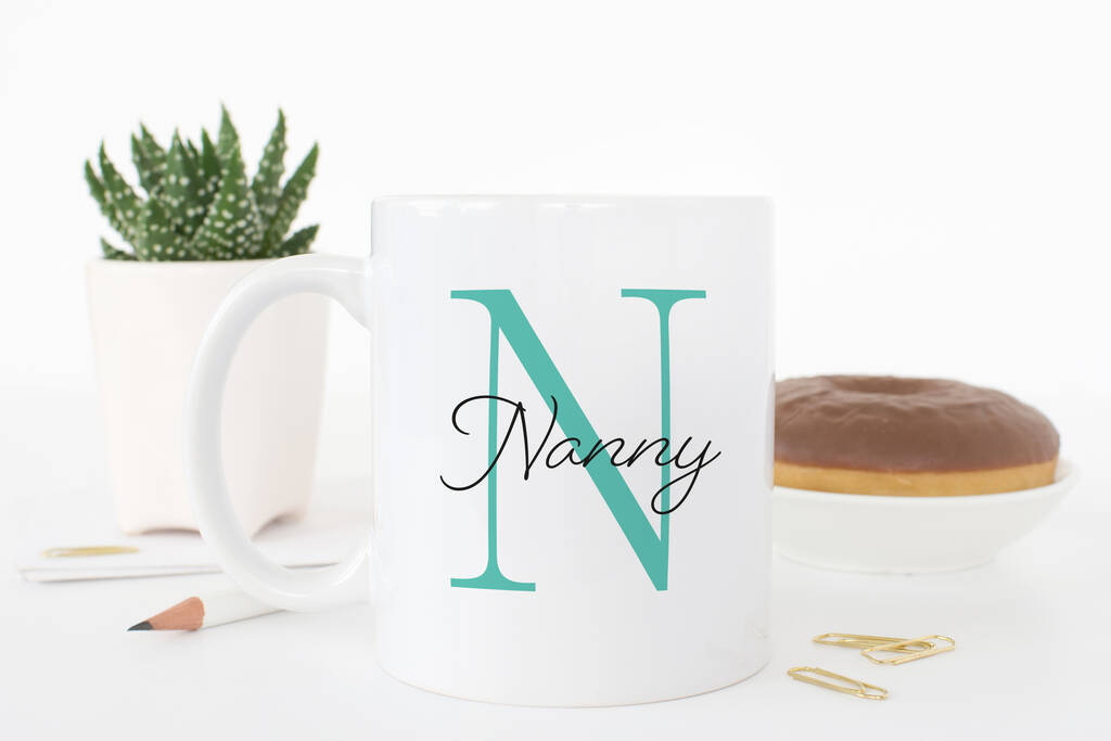 Personalised Initial Names Nanny Mug By Chips Sprinkles Notonthehighstreet Com