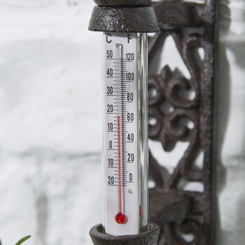 Cast Iron Garden Wall Thermometer, 6 of 6