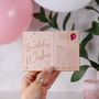 Personalised Birthday Wishes Wooden Postcard, thumbnail 1 of 2