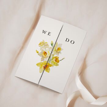 Daffodil Gatefold Wedding Invitations, 2 of 5