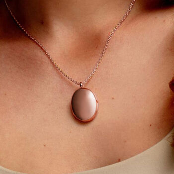 Four Photo Oval Locket – 18 K Rose Gold Plated, 6 of 9