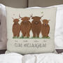 Personalised Highland Cow Family Cushion, thumbnail 3 of 6