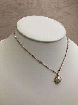 Rose Gold Pearl Clover Necklace, 4 of 5