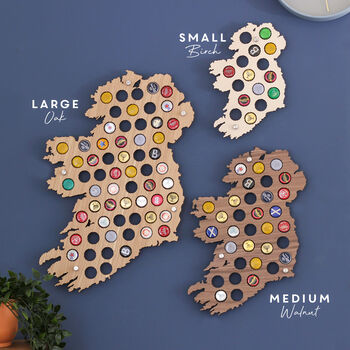 Personalised Ireland Beer Cap Collector Map, 2 of 6