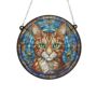 Cat Bengal Stained Glass Effect Suncatcher, thumbnail 2 of 3