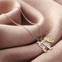 Mixed Gold Family Name Charm Necklace, thumbnail 2 of 6