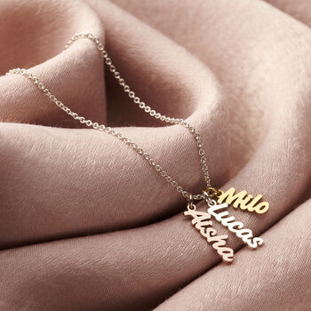 Mixed Gold Family Name Charm Necklace, 2 of 6