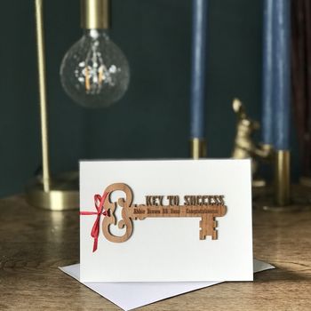 Personalised 'Key To Success' New Job Card, 2 of 11