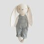 Handmade Cotton Linen Soft Toy Bunny, thumbnail 2 of 4