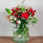 Fresh Flower Christmas Posy With Card And Vase Gift, thumbnail 1 of 5