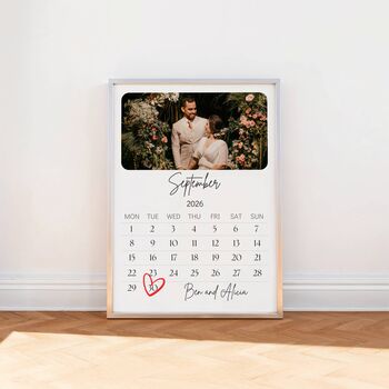 Personalised Photo Calendar Anniversary Print, 7 of 7