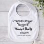 Congratulations On Your Wedding Personalised Baby Bib, thumbnail 3 of 6