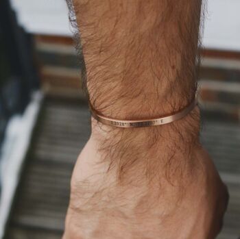 Rose Personalised Cuff Bracelet, 2 of 5