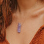 925 Silver And Raw Cut Purple Agate Crystal Necklace, thumbnail 2 of 5