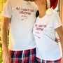 'All I Want For Christmas' His And Hers Pyjamas, thumbnail 2 of 2
