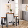 Set Of Two Tall Steel Frame Bar Kitchen Stools, thumbnail 2 of 7
